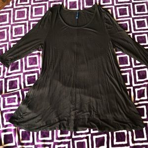 long sleeve black flowy dress